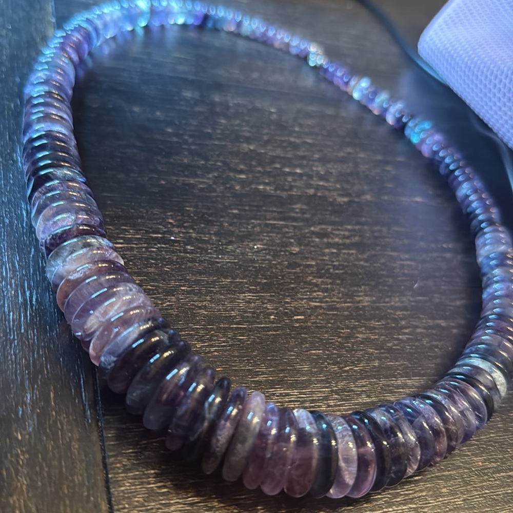 Fluorite Gemstone Statement Necklace - image 4